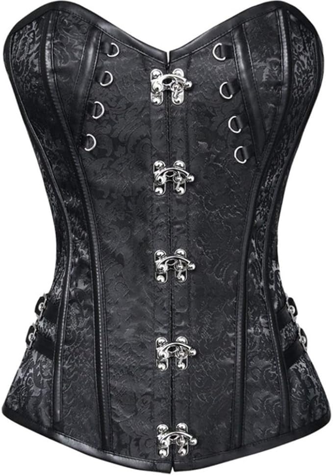 DISSA Women Plus Size Lace up Corset Gothic GString Top Corset Plastic
