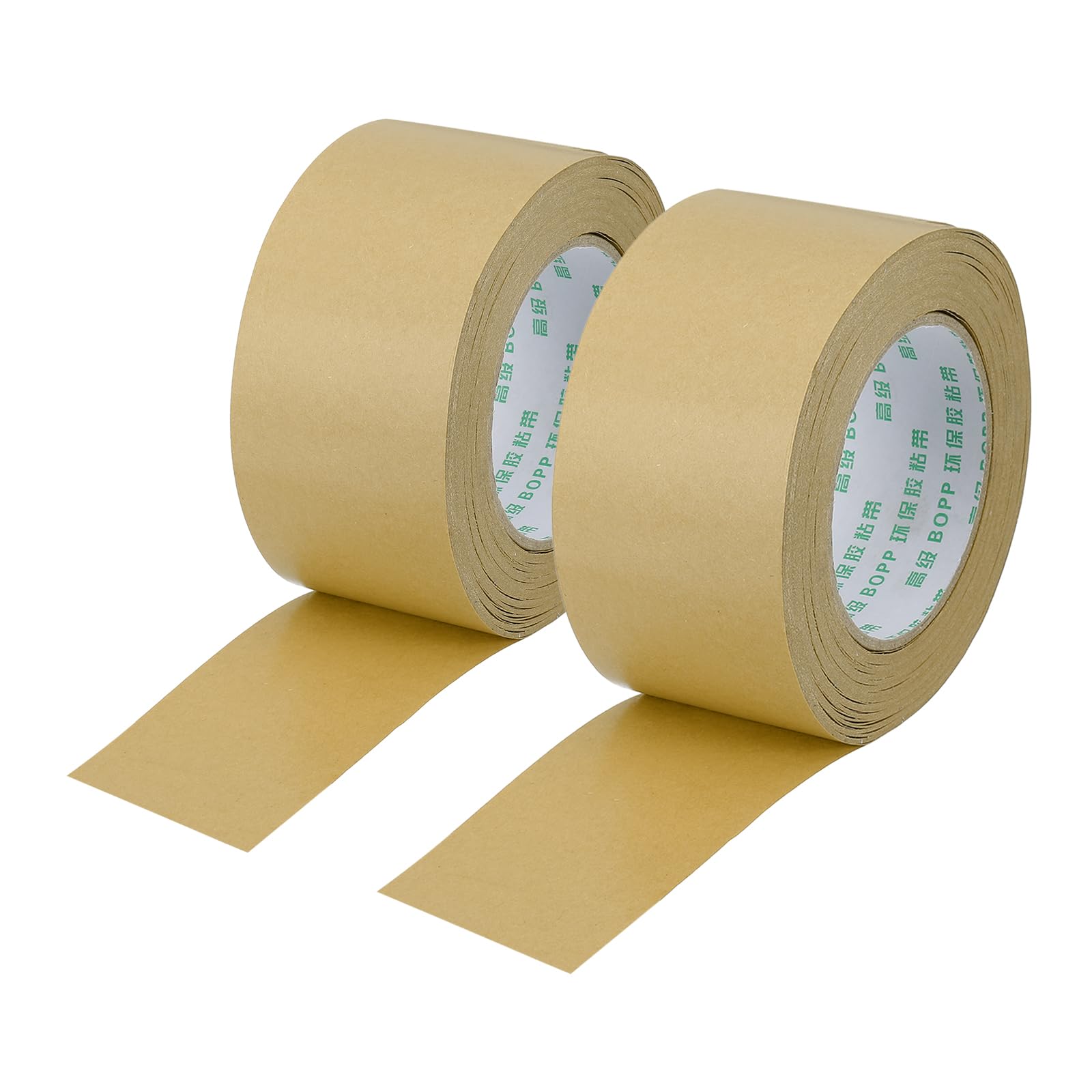 PATIKIL 2.4" x 55 Yards Brown Packing Tape, 2 Roll Heavy Duty Kraft Tape Paper Gummed Tape for Sealing Cardboard Carton Boxes, Shipping, Moving, Masking
