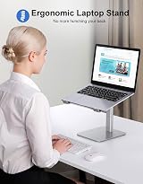 Babacom Laptop Stand 8 Height Adjustable Aluminum Desktop Riser 10-16 Inch view 7