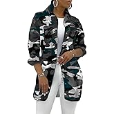 SeNight Women's Jean Jacket Long Sleeve Classic Distressed Fray Hem Tassels Denim Trucker Jackets