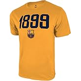 Icon Sports Barcelona FC Soccer Tee - Officially Licensed Unisex Adult Cotton Short Sleeve T-Shirt 121 Yellow XL