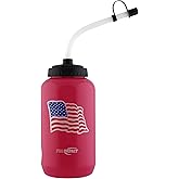 Pro Impact Squeezable Water Bottle Bendable Long Straw - LDPE BPA Free Plastic - Hydration for Baseball Hockey Gym MMA Yoga Boxing Cycling Softball Football Lacrosse (35.5 Oz.)