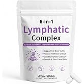 TAWODIUM 6-in-1 Lymphatic Complex Capsules, Lymphatic Drainage Supplements, with Burdock, Dandelion, Kelp Cleavers, Reduce Bloat, Balance Cortisol, Full Body Detox (90 Servings) (1)
