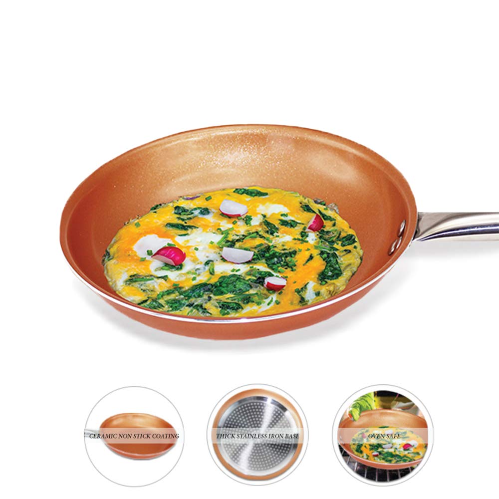 Padelle universali SIMPLE & Co Padella Antiaderente Rivestita in Rame