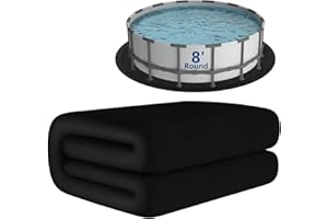 KETNET Pool Liner Pad for Above Ground Round Pool, 8 Ft Seamless Swimming Pool Ground Cloth, Puncture Resistant Pool Mat Extend The Life of Pool or Hot Tub Liner, Tarp for Under Pool Padding