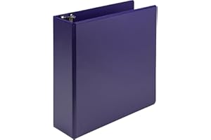 Samsill Plant-Based 3 Inch Durable Round Ring, Made in USA, View Binder, Eco-Friendly, USDA Certified Biobased, Single, Purple