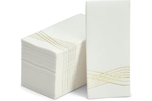 JEBBLAS Disposable Linen-Feel Paper Guest Towels, Elegant Decorative Cloth Like Napkins for Bathroom,Weddings,Parties, Soft, 