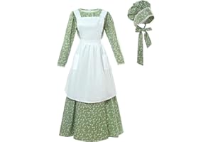 CR ROLECOS ROLECOS Pioneer Costume Dress Womens American Historical Clothing Modest Prairie Colonial Dress