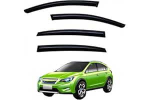 YLSCOO Window Visors Rain Guards fits 2013 2014 2015 XV CrossTrek, Out-Channel Window Wind Deflectors Vent Shades Accessories for 2016-2017 CrossTrek, 2012-2016 Impreza Hatchback, Dark Smoke 4 Pcs