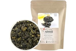FullChea Milk Oolong Tea - Loose Leaf - Taiwan High Mountain Jin Xuan - Naturally Milky & Silky - 4oz / 113g