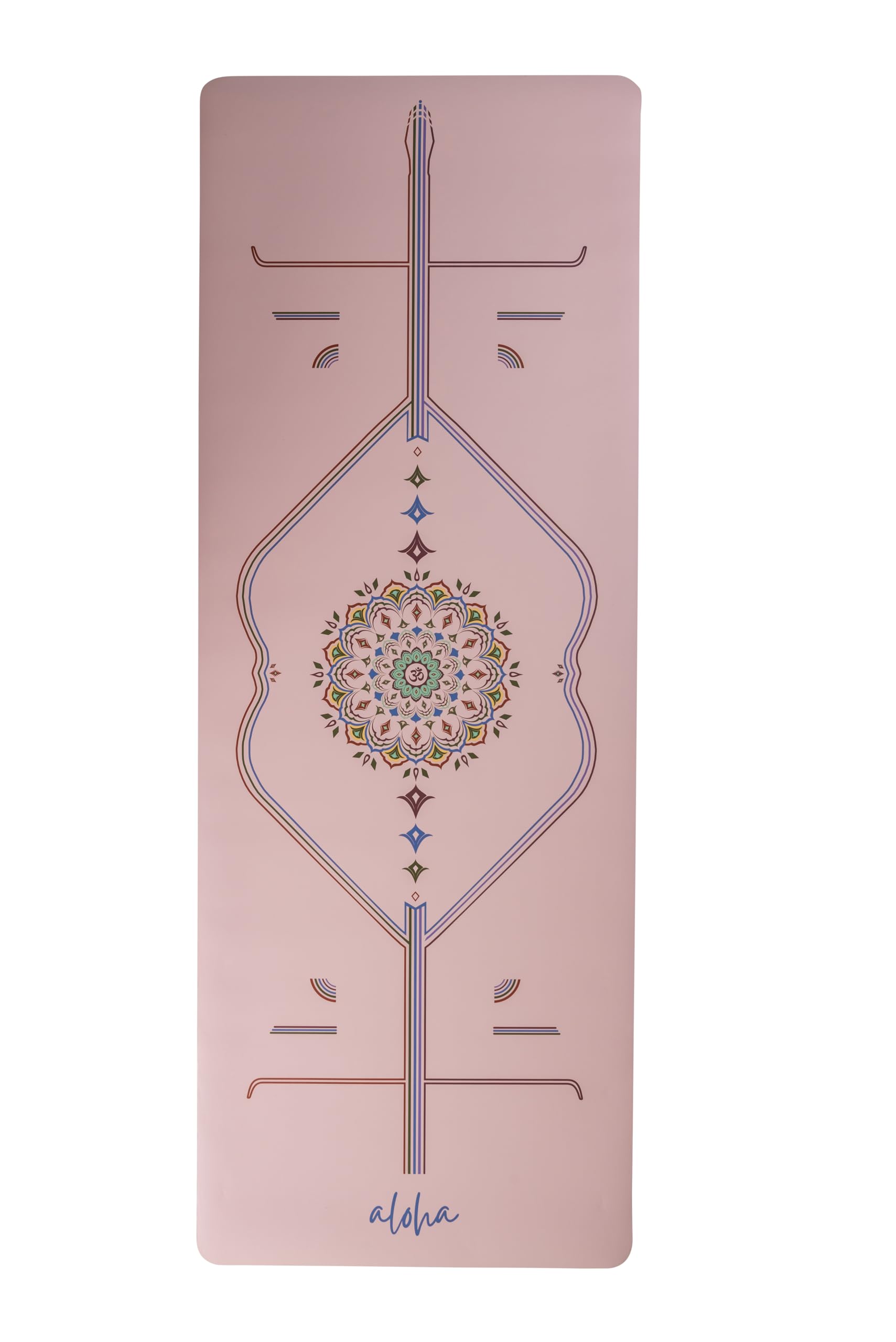 Photo 1 of Aloha Bliss Yoga Mat - 72” x27” - Non-Slip Natural Rubber - Eco-Friendly & Sweat-Resistant - Thick - Perfect for Yoga, Pilates, Hot Yoga & Fitness (Pink)