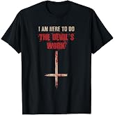 Satanic Shirt Gothic Satan Upside Down Cross Occult Satanist T-Shirt