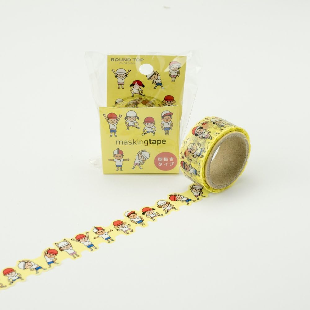 Amazon ラウンドトップ マスキングテープ Tips型抜き ラジオ体操 Rt Mk 013 5pパック 文房具 オフィス用品 文房具 オフィス用品