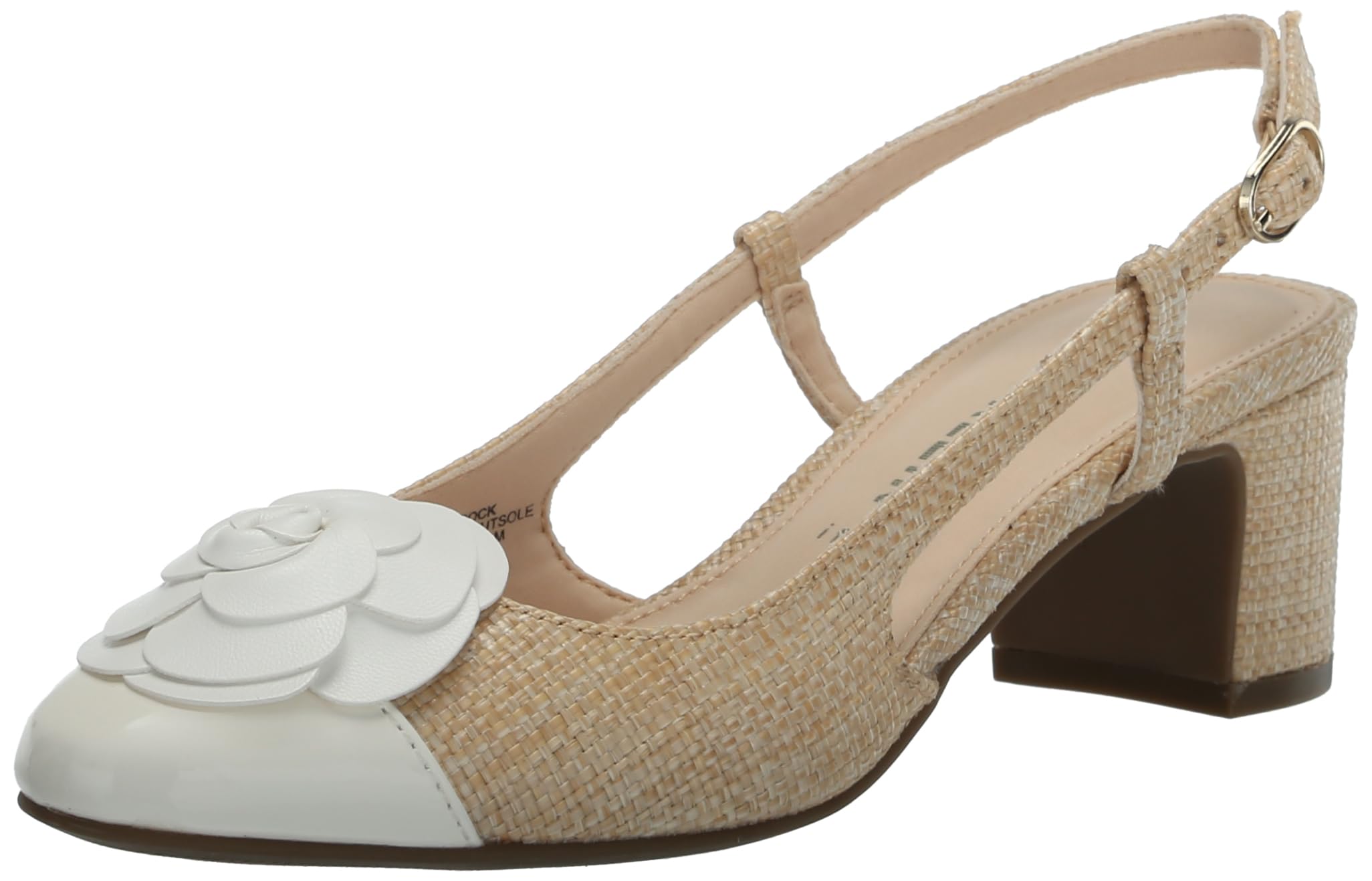 Anne Klein Women’s Penelope Heeled Sandal, Natural Raffia, 7.5