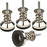 Split TypeHeavy-Duty Spring Isolator,1350 lb Capacity,M8 Thread,4 Pack | 2.36-inch Diameter,with Black Anti-Slip Nylon Pad,Suitable for Supporting Workbenches,Honey Extractors,Machine and Equipment