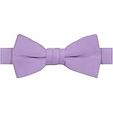 Jacob Alexander Boy's Kids Pretied Banded Adjustable Solid Color Bowtie