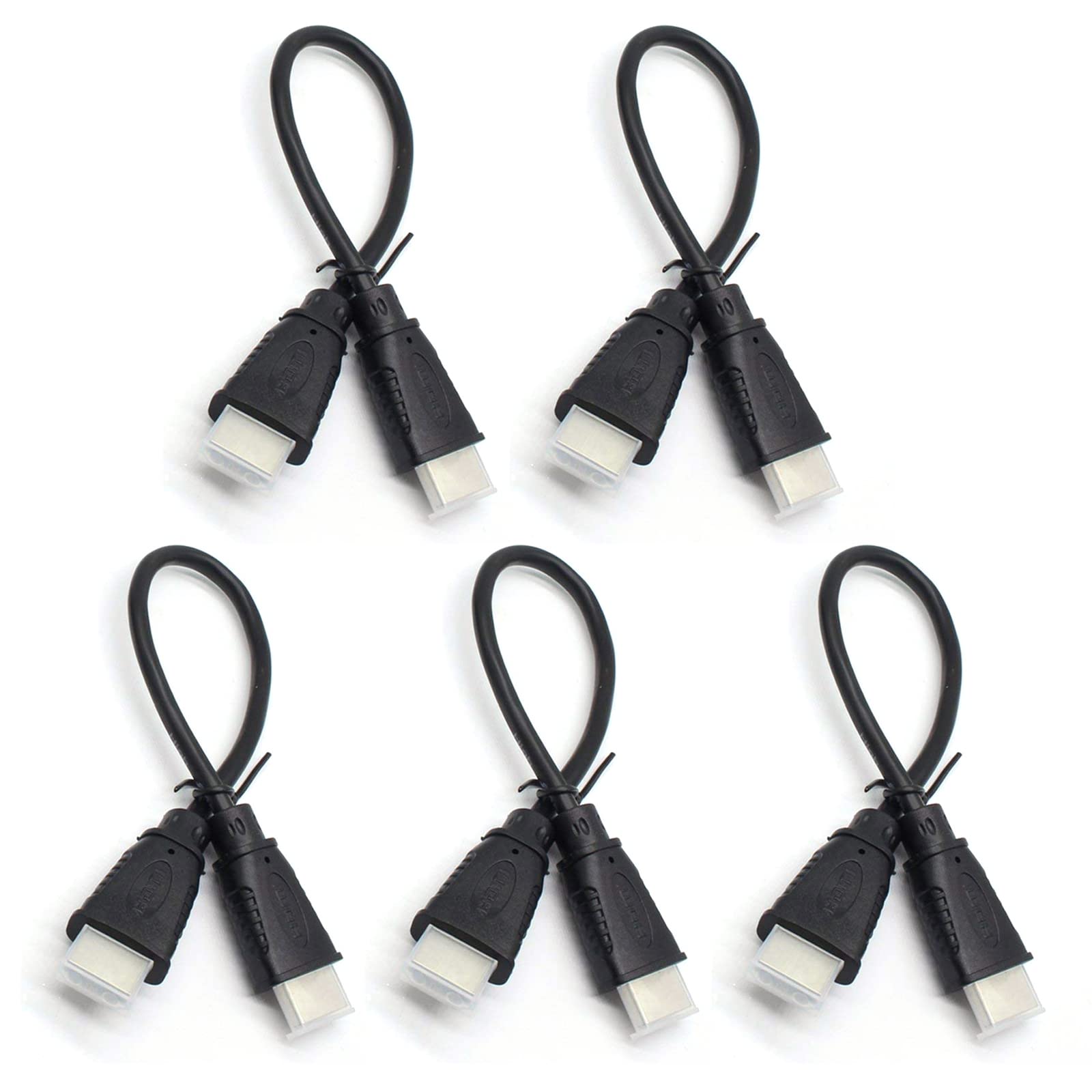 Security-01 5-Pack 4K Ultra High-Speed HDMI Cable, 0.25m HDMI Jumper, OD 5.0mm