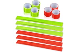 Cozihom Reflective Bands, Reflective Slap Bracelet, Reflective Wristband High Visibility Reflectors, for Night Run, Night Cycling, Night Working