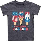 Boys 4th of July Shirt American Flag T-Shirts for Kids Toddler Patriotic Tee Tops Girls Independence Day Outfit 1-7 Years