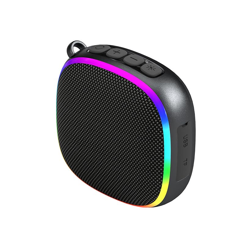 Cuifati Portable Bluetooth Speaker, Wireless Magnetic Bluetooth Speaker with RGB Colorful Light, True Wireless Stereo, IPX5 Waterproo, Small Speaker for Golf Cart Pool Beach Home Outdoor