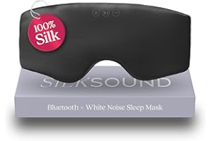 BACK BAY AUDIO SilkSound 100% Mulberry Silk Bluetooth Sleep Mask, Skin-Friendly Sleeping Eyemask with Bluetooth Headphones, Sleep Gifts for Women, Silk Eye Mask Headband Headphones for Sleeping Side Speakers