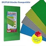 Brick Base Plates 10x20 Inches(4 PK)Tight Fit with Duplo