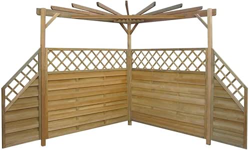 vidaXL Pérgola de Jardín de Madera de Pino Toldo Marquesina Dosel