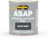 RUSTINS ASAP Paint Grey 1 L Quick-Drying Low Odour Interior Wood Metal