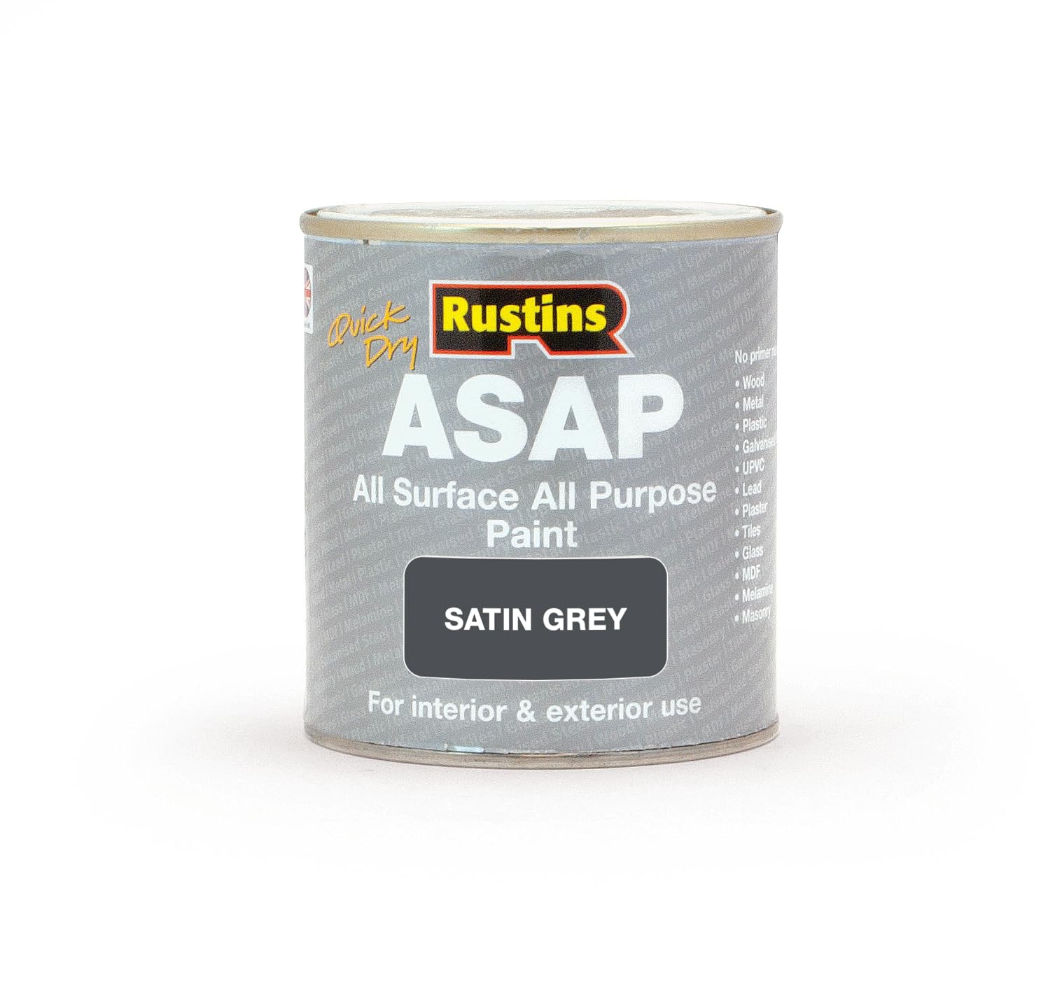 RUSTINS ASAP Paint, Grey, 1 L (Pack of 1)