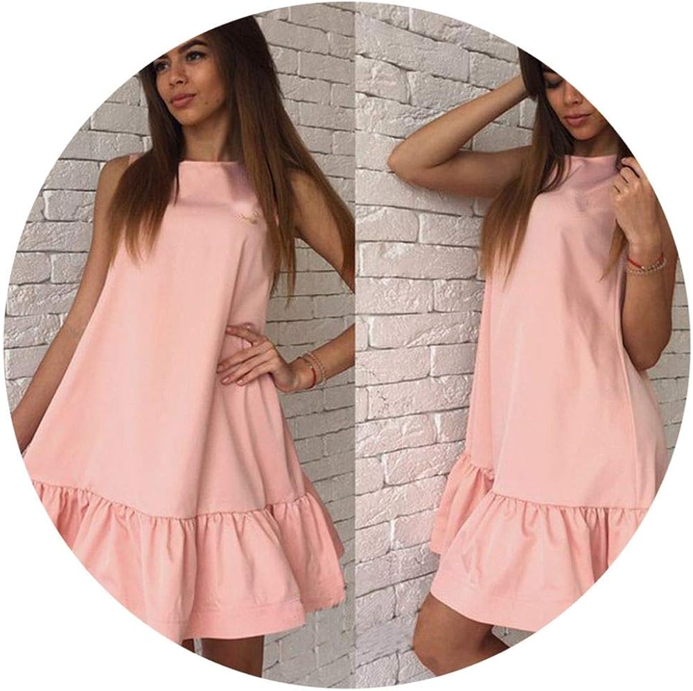 red and blue sundress