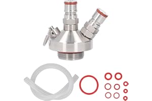 Double Ball Lock Mini Keg Dispenser, Stainless Steel Mini Keg Tap Dispenser Mini Beer Keg Spear with 40" Beer Hose for Home B