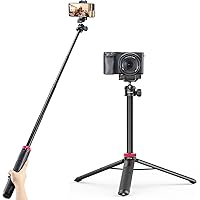 ULANZI MT-44 Extendable Phone Tripod - 43 inch Portable Vlog Camera Tripod Handheld with Ball Head, Tabletop & Travel Tripod