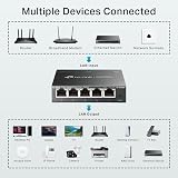 TP-Link TL-SG605E Managed 5-Port Gigabit Switch Plug & Play Cloud Metal Power view 6