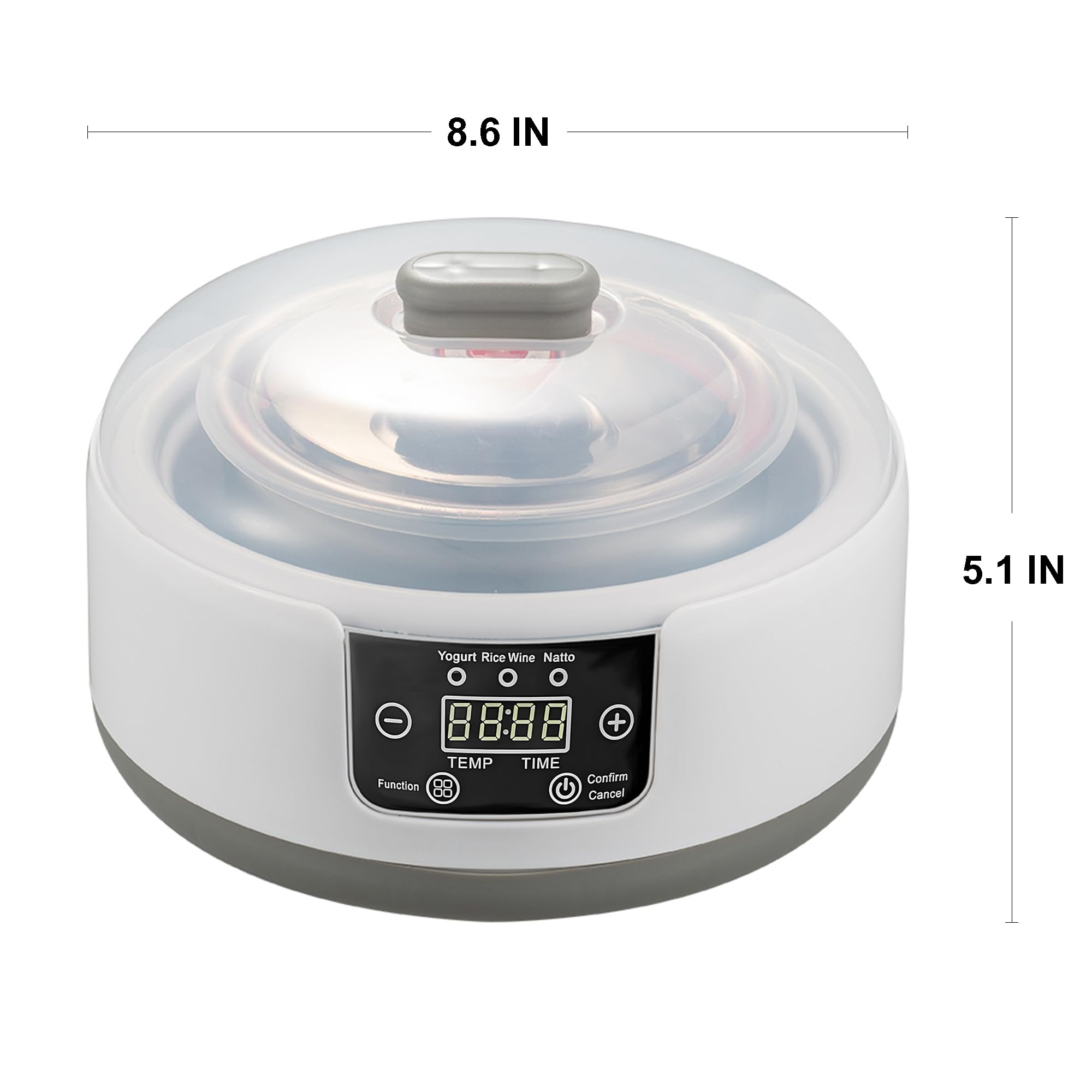 Yogurt Maker with Temperature Control, Adjustable Time Homemade Probiotic Yogurt Maker Machine