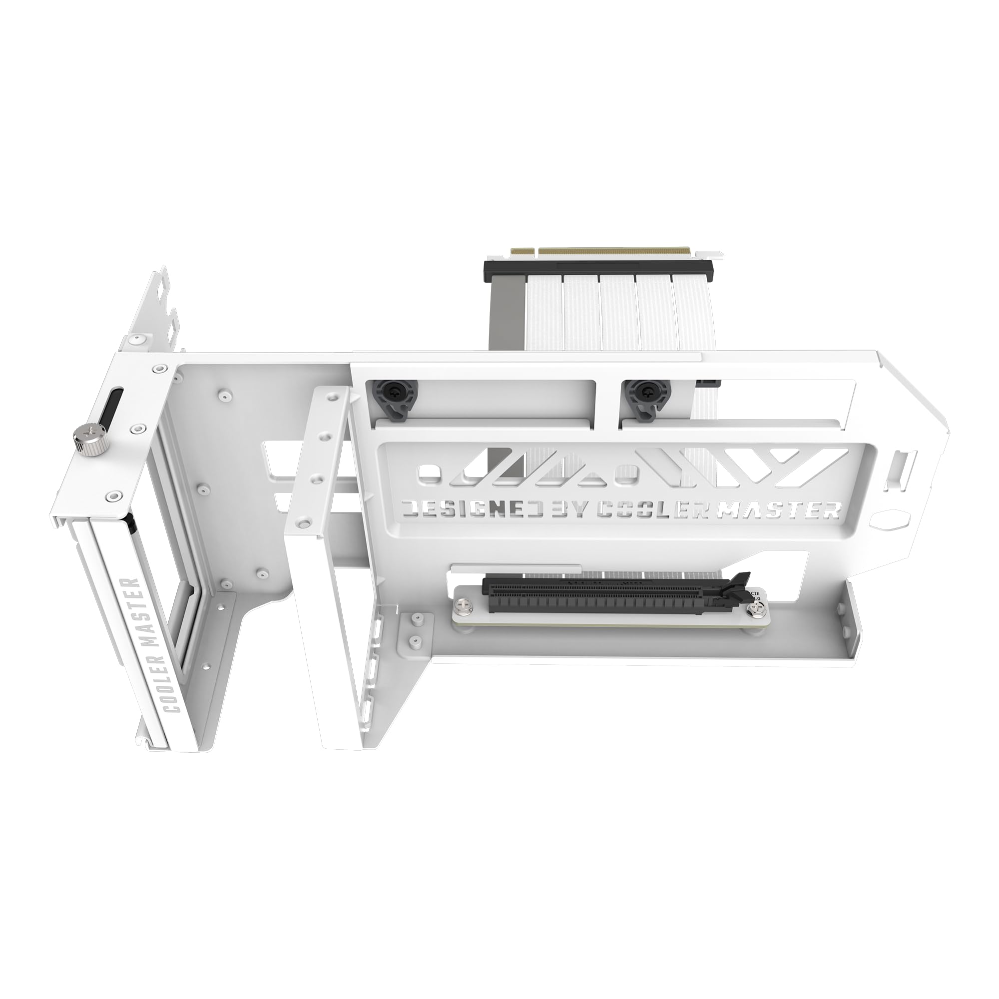 Cooler Master Vertical GPU Card Holder Kit V3 White , PCIe 4.0 5.0 Motherboards GPUs RTX 5090 RX 9070 XT, ABS Casing, 165mm Length, Modula Adjustable for E-ATX ATX Micro ATX Case