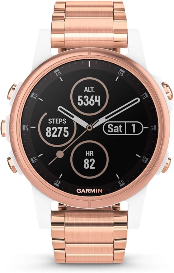 Garmin fēnix 5S Plus Zafiro, Blanco con Correa metálica de ...