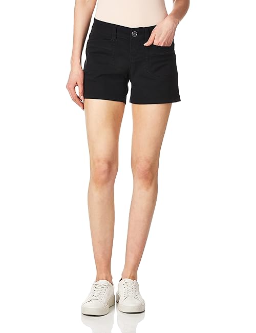 Unionbay Women's Darcy Stretch 5" Inseam Short, Black, 1