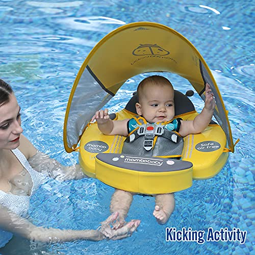 Preself Upgraded Baby Float NonInflatable Mambobaby Swim Ring, Infant Soft Solid Swimming