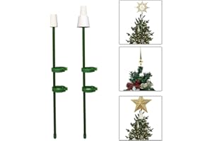 SZKERUI 2PSC Christmas Tree Topper Holder Holiday Universal Tree Topper Stabilizer Treetop Base and Stand Halloween Tree Topper Supporter Fit All Base Types Adjustable attachments stabilize Treetop Ornament
