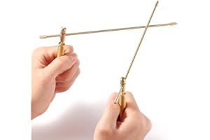 Tideme 2 PCS Dowsing Rods Copper - Flexible Rotation Tool Dowsing Rods, Upgraded Divining Rods Detect Rods for Water Witching, Ghost Hunting, Finding Items, Paranormal, Yellow