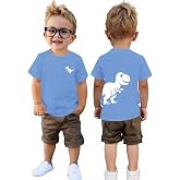 Haloumoning Toddler Baby Boy Short Sleeve Dinosaur T-Shirts Summer Tees | Infant Casual Graphic Top 9 Months-8 Years,Kids Cute Clothes