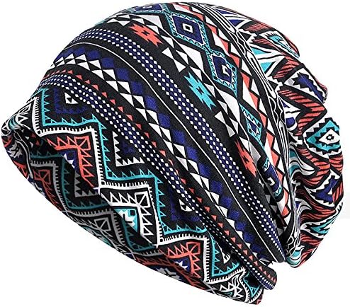 Qiabao Women's Printed Slouchy Chemo Beanie Cap Hat for Cancer