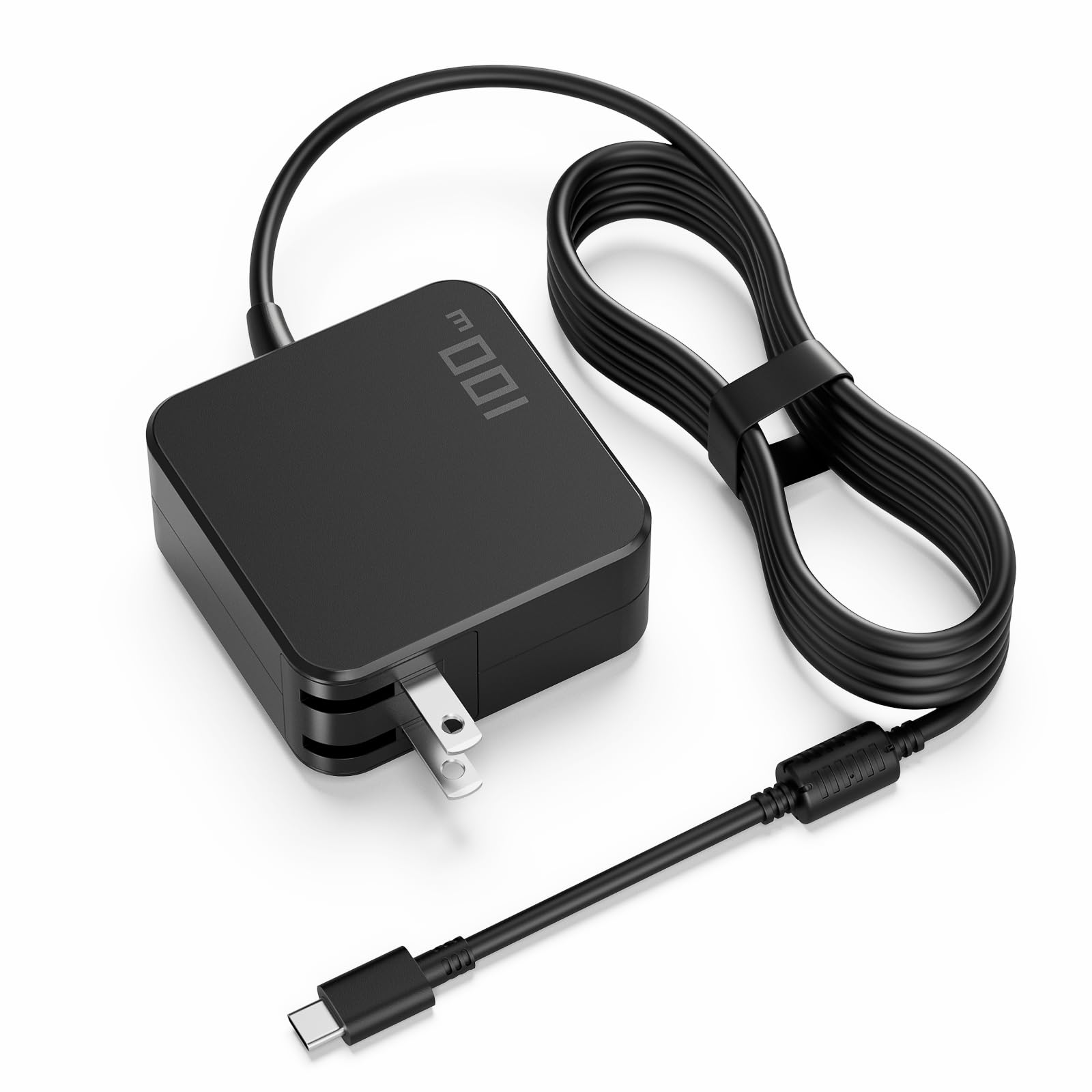 Photo 1 of 100W USB-C PD Laptop Charger - Fast USB-C Power Adapter Compatible with MacBook Pro/Air, Lenovo ThinkPad/Yoga, HP Spectre/Envy, Dell XPS/Latitude, ASUS/Acer — Compact Size, Not MagSafe