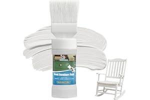 NEWALLENCE Wood Furniture Paint for Cabinets, Doors, Tables, Chairs and Dressers All In One Refinishing Matte Wood Paint Kit Water-Based No Need Prime No Varnish Easy to Use 6.35oz-1 Pack (Pure White)