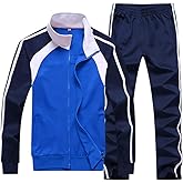 Sun Lorence Men's Athletic Running Tracksuit Set Casual Full Zip Jogging Sweat Suit
