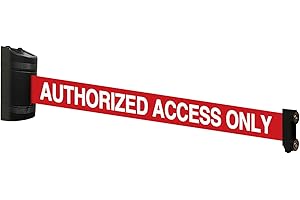 CROWD CONTROL CENTER Magnetic Retractable Wall Barrier - Temporary Crowd Control Tool For Safety Queue Solution - 120" Belt Length Coverage with Strong Magnets by VIP Crowd Control (Authorized Access Only)