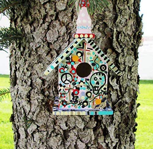 Amazon Com Day Of The Dead Birdhouse Dia De Los Muertos Bird