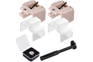 2pcs Record Player Needle Replacement for Audio-Technica, Diamond Stylus with Brush Parts Accessories Compatible with Audio-T