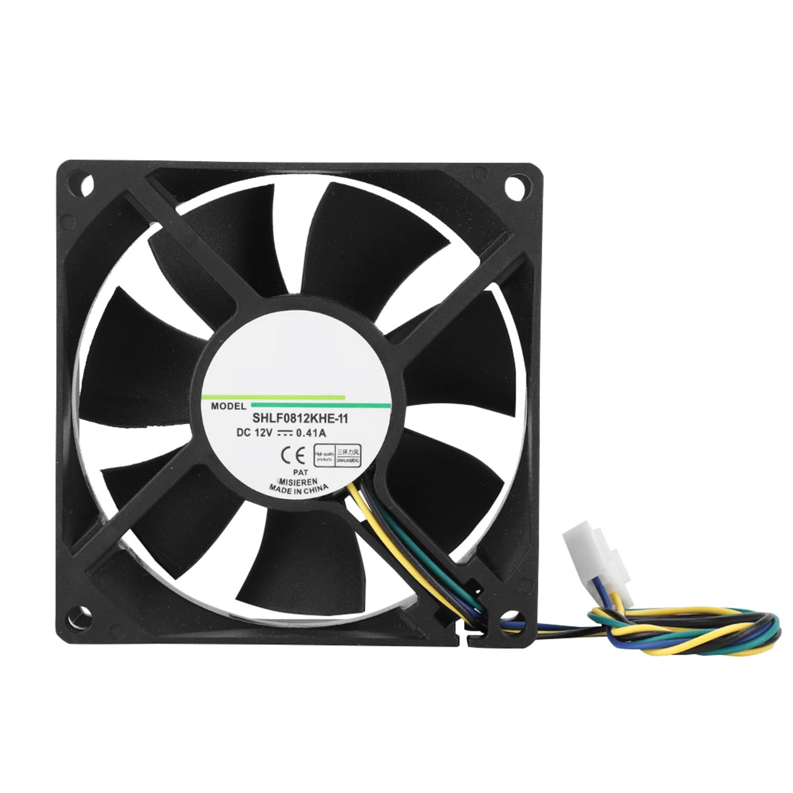 PWM Case Fan DC12V 0.41A 8CM 4Pin Cooling Fan 80mm x 80mm x 25mm 4000RPM 38.55CFM 80000 hours Fan QuietDesktop computers and peripherals