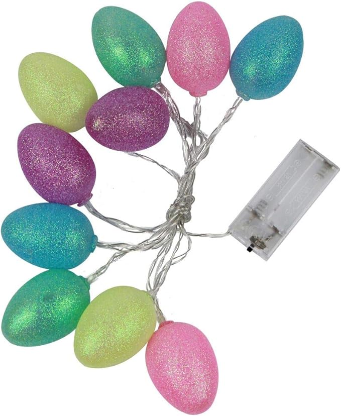 Mclochy Pastel Easter Egg Lights String 10 Light Battery